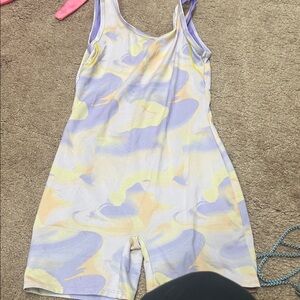 Girls' Pastel Swirl One-Piece leotard bind d18